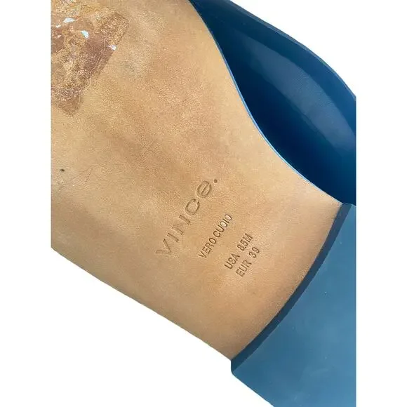 Vince Boots Carleigh Leather Riding Pull On Knee High 8.5 Black